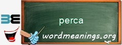 WordMeaning blackboard for perca